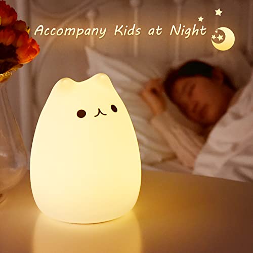ZKLiLi Shark Night Light for Kids, Shark Lights for Boys & Girls - Christmas Gifts, Kids & Teens Room Decor, Silicone Animal Night Lamp Gift