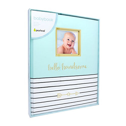 Pearhead Hello Baby First 5 Years Memory Book, Baby Girl Keepsake for New and Expectant Parents, Pregnancy And Milestone Journal, Pink