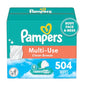 Pampers Baby Wipes Multi-Use Fragrance Free 9X Pop-Top Packs 504 Count