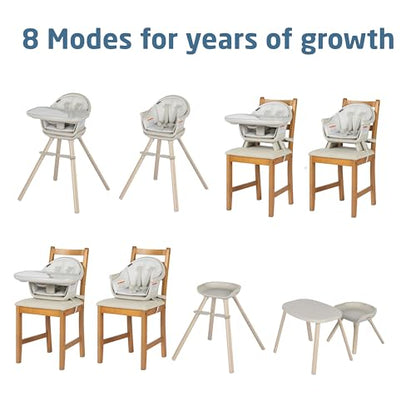 Maxi-Cosi Moa 8-in-1 High Chairs for Babies and Toddlers, Machine Washable Infant High Chair, Compact, Convertible High Chair Lightweight Design, Classic Slate