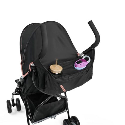 Summer by Ingenuity 3D Mini Convenience Stroller – Lightweight Stroller with Compact Fold, Multi-Position Recline, Canopy with Pop Out Sun Visor and More – Umbrella Stroller for Travel, Pink