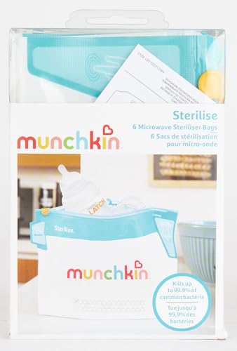 Munchkin® Sterilize™ Microwave Bottle Steam Sterilizer Bags, 30 Uses per Bag, 6 Pack