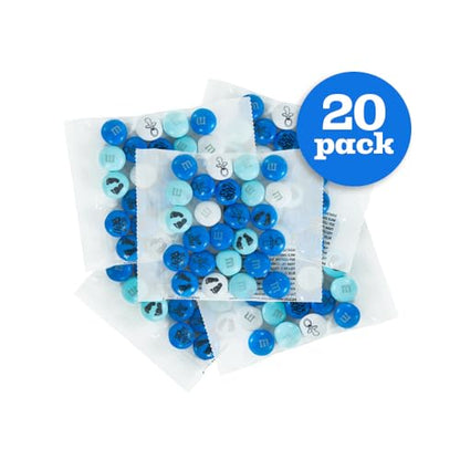 M&M'S World It's A Boy Milk Chocolate Candy 2lb Bag with White and Blue M&M'S for Baby Boy Showers Gender Reveal Parties and Baby Celebration Favors