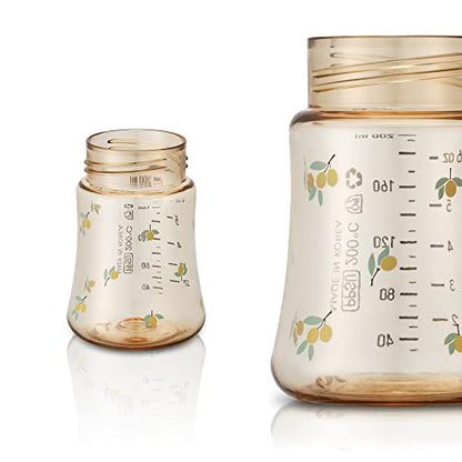 Grosmimi PPSU Baby Bottle, BPA Free (10oz Bear_Pure Gold)