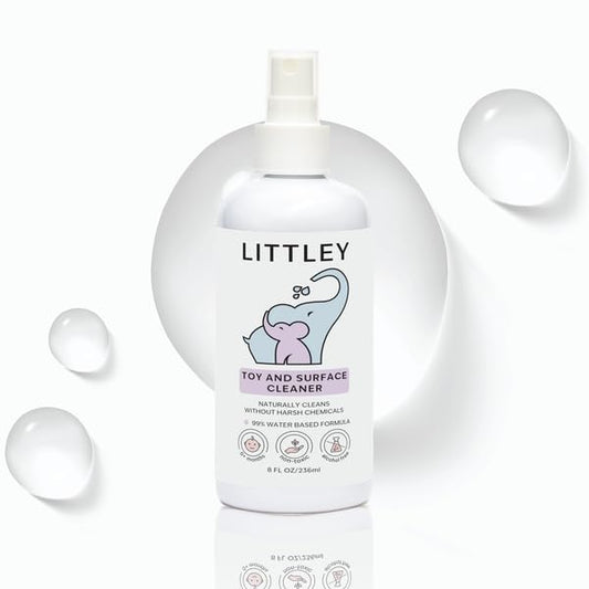 Littley Toy & Surface Cleaner with Hypochlorous Acid, Fragrance-Free, Made Without Ammonia, Bleach, Phosphates, Phthalates, or Dyes, 16oz Spray Bottle