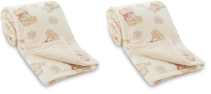 Disney Mickey Mouse, Minnie Mouse, Winnie The Pooh, Lilo and Stitch 2-Ply Infant Blanket - Soft Fleece with Polyfill - Cozy and Warm Baby Blanket for Baby Boys and Girls, 30x40 Inches