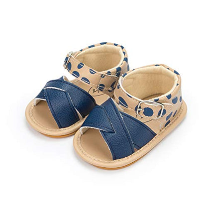 Kannior Infant Boys Girls Sandals Breathable Premium Baby Summer Outdoor Casual Beach Shoes Lightweight Toddler Flower Bowknot Anti Slip Rubber Sole Newborn Prewalker First Crib Shoes