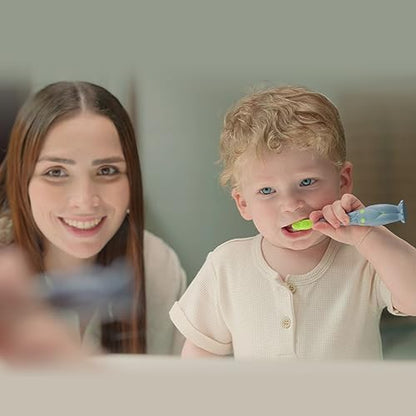 Dr. Talbot's Toddler Training Toothbrush and Natural Kids Toothpaste with Citroganix - 1.6 oz - Fluoride-Free Toothpaste and Toddler Toothbrush - 6+ Months - Alligator