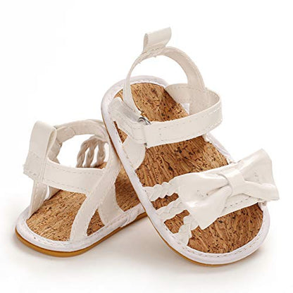 Baby Girl Sandals Summer Crib Shoes Bowknot Soft Sole Infant Girls Princess Dress Flats First Walker Shoes
