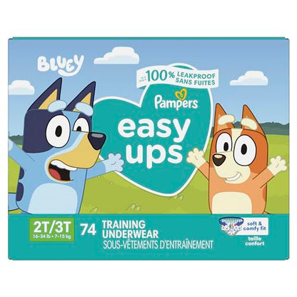 Pampers Training Pants - Easy Ups Boys & Girls Bluey - Size 4T-5T, 104 Count, Children's Potty Underwear (Packaging May Vary)