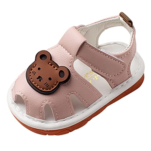 Childrens Bear Leather Foam Sandals Baby Boys Girls Hook Loop Flat Wide Barefoot Shoes Summer Outdoor Casual Water Shoes