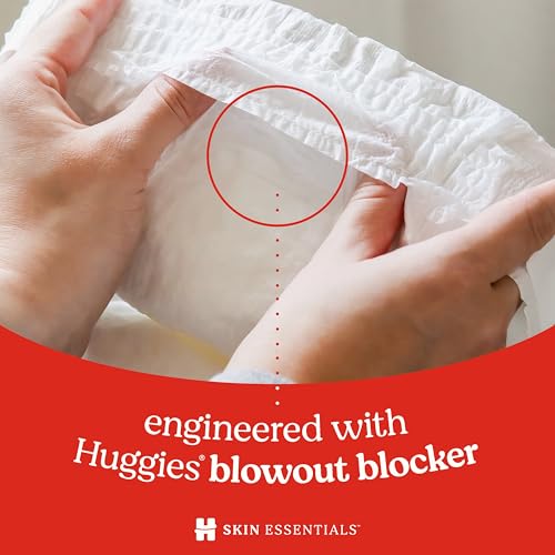 Huggies Size 2 Diapers, Skin Essentials Baby Diapers, Size 2 (12-18 lbs), 74 Count, Packaging May Vary