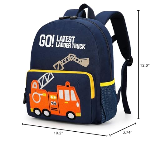 Car Dinosaur Kids Toddler Backpack for Boys and Girls Children Waterproof Preschool Bag(Red Music Party)