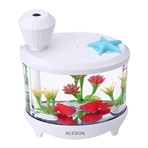 Portable Mini Humidifier, 460ml Cool Mist Small Humidifier, USB Quiet Operation Desktop Humidifiers for Baby Bedroom Travel Office Home, 2 Mist Modes (White)