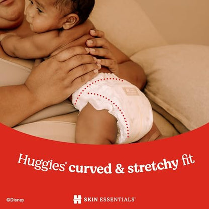 Huggies Size 2 Diapers, Skin Essentials Baby Diapers, Size 2 (12-18 lbs), 74 Count, Packaging May Vary