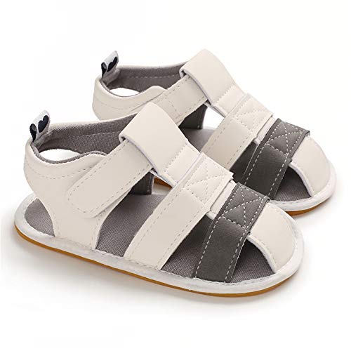 E-FAK Baby Boys Girls Summer Sandals Outdoor Beach Anti-Slip Rubber Soft Sole Newborn Toddler First Walker Shoes