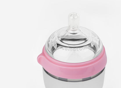 Comotomo Baby Bottle Double Pack, Pink, 5oz