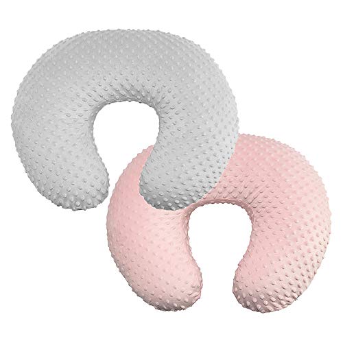 OWLOWLA Nursing Pillow Cover, Breastfeeding Pillow Slipcover Fits Nursing Pillow for Baby Boy Girl(Blush Pink)
