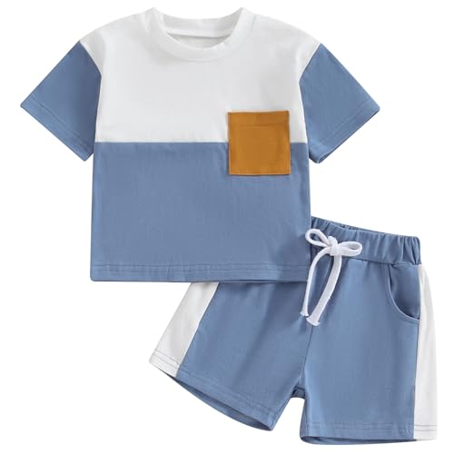 Mubineo Infant Toddler Baby Boy Summer T Shirt Shorts Outfits Short Sleeve Tee Tops Clothes Set