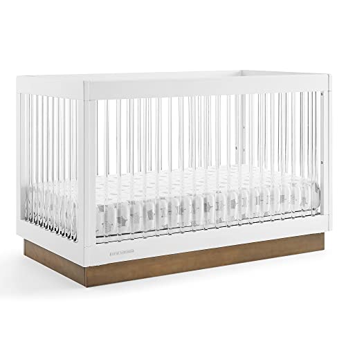 Delta Children James Acrylic 4-in-1 Convertible Crib - Greenguard Gold Certified, Midnight Grey/Acorn