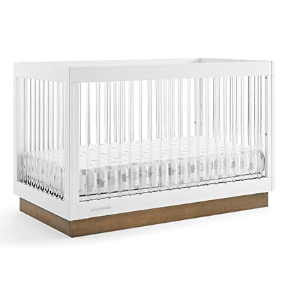 Delta Children James Acrylic 4-in-1 Convertible Crib - Greenguard Gold Certified, Midnight Grey/Acorn