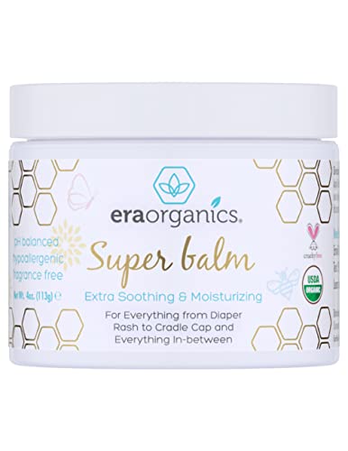 Era Organics Healing Ointment for Babies - USDA Certified Organic Natural Moisturizer Gentle on Sensitive Skin Prone To Baby Eczema, Cradle Cap (Infant Seborrheic Dermatitis), Rashes, Hives and More