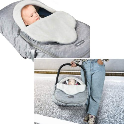 Yoofoss Baby Car Seat Cover Winter Carseat Canopies Cover to Protect Baby from Cold Wind, Super Warm Plush Fleece Baby Carrier Cover for Infant Boys Girls (Pink)