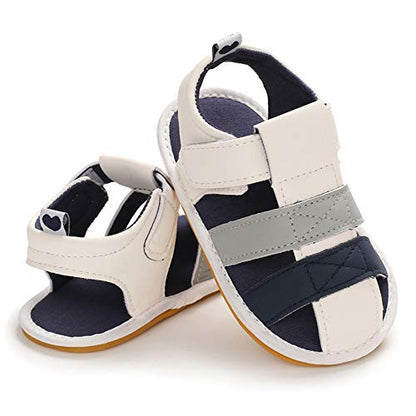 E-FAK Baby Boys Girls Summer Sandals Outdoor Beach Anti-Slip Rubber Soft Sole Newborn Toddler First Walker Shoes