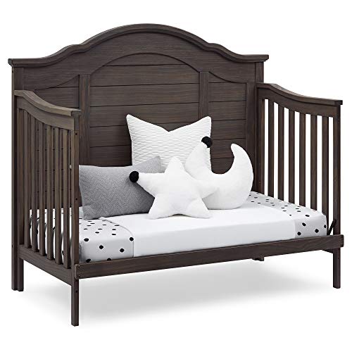 Delta Children Simmons Kids Asher 6-in-1 Convertible Crib with Toddler Rail, Aged Oak