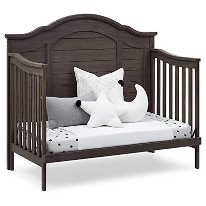 Delta Children Simmons Kids Asher 6-in-1 Convertible Crib with Toddler Rail, Aged Oak