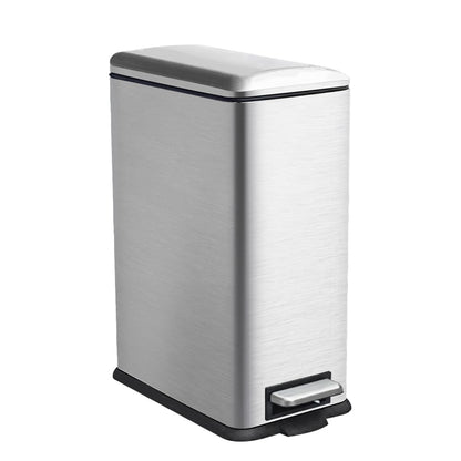 Diaper Pail, Baby Diaper Trash Can with Removal Inner Liner, Childproof Lock, Stainless Steel Garbage Pail with lid, Soft Close, Odor Control Diaper Disposal Bin, 4 Gallon Pink Diaper Can