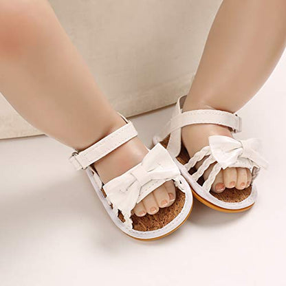 Baby Girl Sandals Summer Crib Shoes Bowknot Soft Sole Infant Girls Princess Dress Flats First Walker Shoes