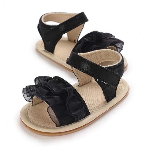 COSANKIM Baby Girl Sandals Rubber Sole Summer Outdoor Infant First Walker Crib Dress Shoes Baby Sandals