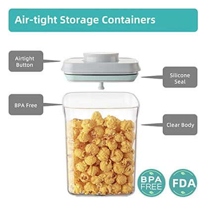 Ankou Formula Container - 1700ml Airtight Formula Dispenser One Button Handy Milk Powder Container BPA-Free Storage Containers with Scoop and Scraper Transparent 730g