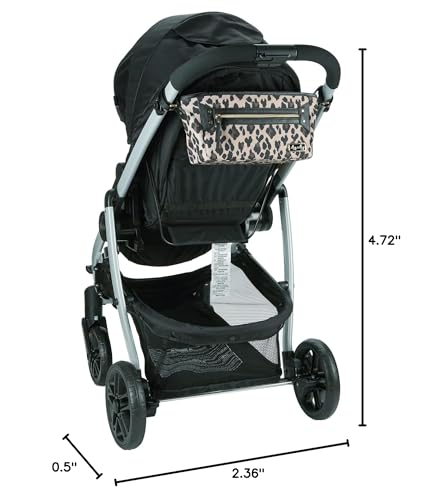 Itzy Ritzy Adjustable Stroller Caddy and Organizer Bag Featuring Front Zippered Pocket, 2 Built-in Interior Pockets & Adjustable Straps to Fit Nearly Any Stroller (Chai)