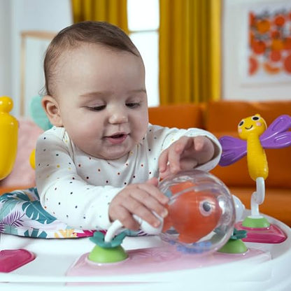 Bright Starts Bounce Bounce Baby 2-in-1 Activity Center Jumper & Table - Playful Pond (Green), 6 Months+