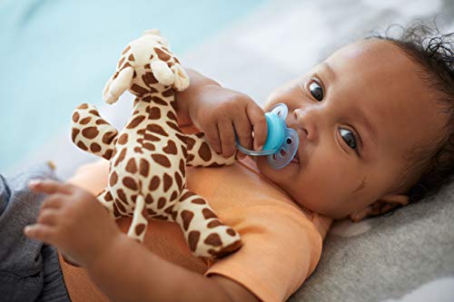Philips AVENT Soothie Snuggle Pacifier Holder with Detachable Pacifier, 0m+, Giraffe, SCF347/01-1 Count (Pack of 1)