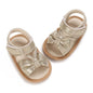 Timatego Infant Baby Girls Summer Sandals Anti-Slip Soft Sole with Flower Toddler First Walkers Crib Dress Shoes