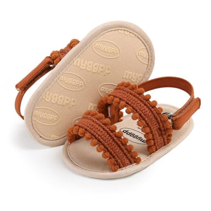 Baby Sandals Infant Boys Girls Summer Dress Flat Shoes Beach Sandals Newborn Crib Shoes First Walkers Prewalkers