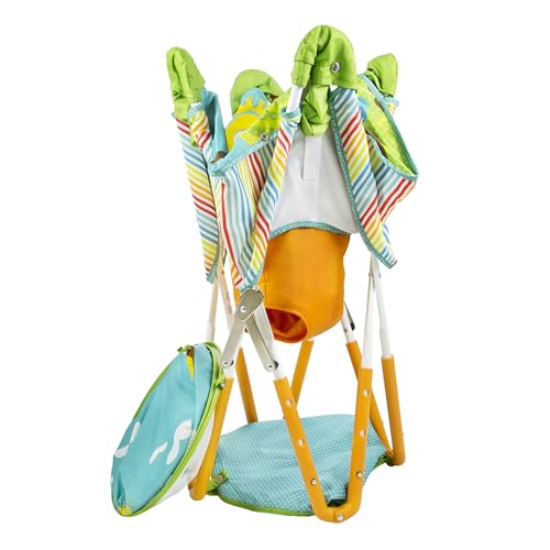 Bright Starts Pop 'N Jump Portable Activity Jumper, Indoor/Outdoor Use, Owl Forest with 4 Sensory Toys, Ages 6-12 Months