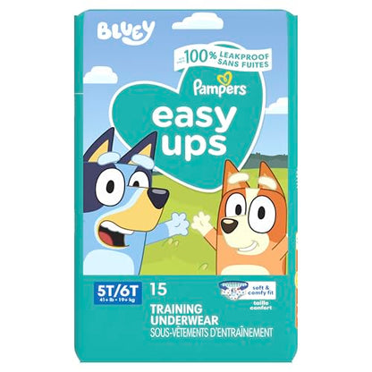 Pampers Training Pants - Easy Ups Boys & Girls Bluey - Size 4T-5T, 104 Count, Children's Potty Underwear (Packaging May Vary)