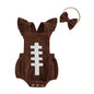 Football Baby Girl Outfit Embroidery Football Romper Ruffle Sleeve Corduroy Bodysuit Overalls Game Day Clothes