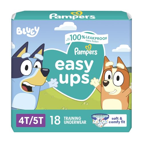 Pampers Training Pants - Easy Ups Boys & Girls Bluey - Size 4T-5T, 104 Count, Children's Potty Underwear (Packaging May Vary)