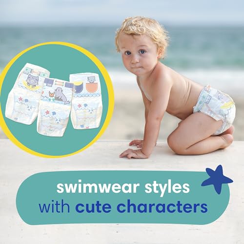 Pampers Swim Diapers - Splashers - Size 2-3, 20 Count, Gap-Free Disposable Baby Swimming Pants
