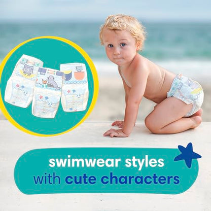 Pampers Swim Diapers - Splashers - Size 2-3, 20 Count, Gap-Free Disposable Baby Swimming Pants