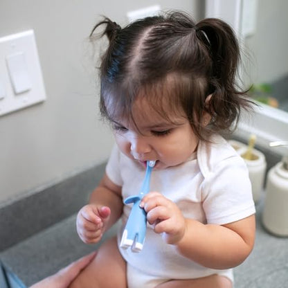 Dr. Brown's Infant-to-Toddler Training Toothbrush, Soft for Baby's First Teeth, Pink Elephant, 0-3 Years (Colors/Styles May Vary)