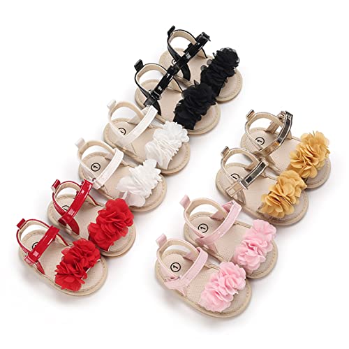COSANKIM Baby Girl Sandals Rubber Sole Summer Outdoor Infant First Walker Crib Dress Shoes Baby Sandals