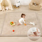 1.3" Thick Baby Play Mat,Ultra Soft Elasti-Foam 50×50 Playpen Mat for Tummy Time,Water-Repellent Coral Fleece Nursery Rug for Infants,Toddlers,Kids,Non-Slip Safe for Crawling(Light Grey)