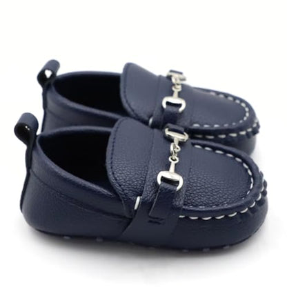 First Walking Shoes for Baby Boys Delightful Solid Color Slip-On Loafers, Lightweight, Non-Slip Flat