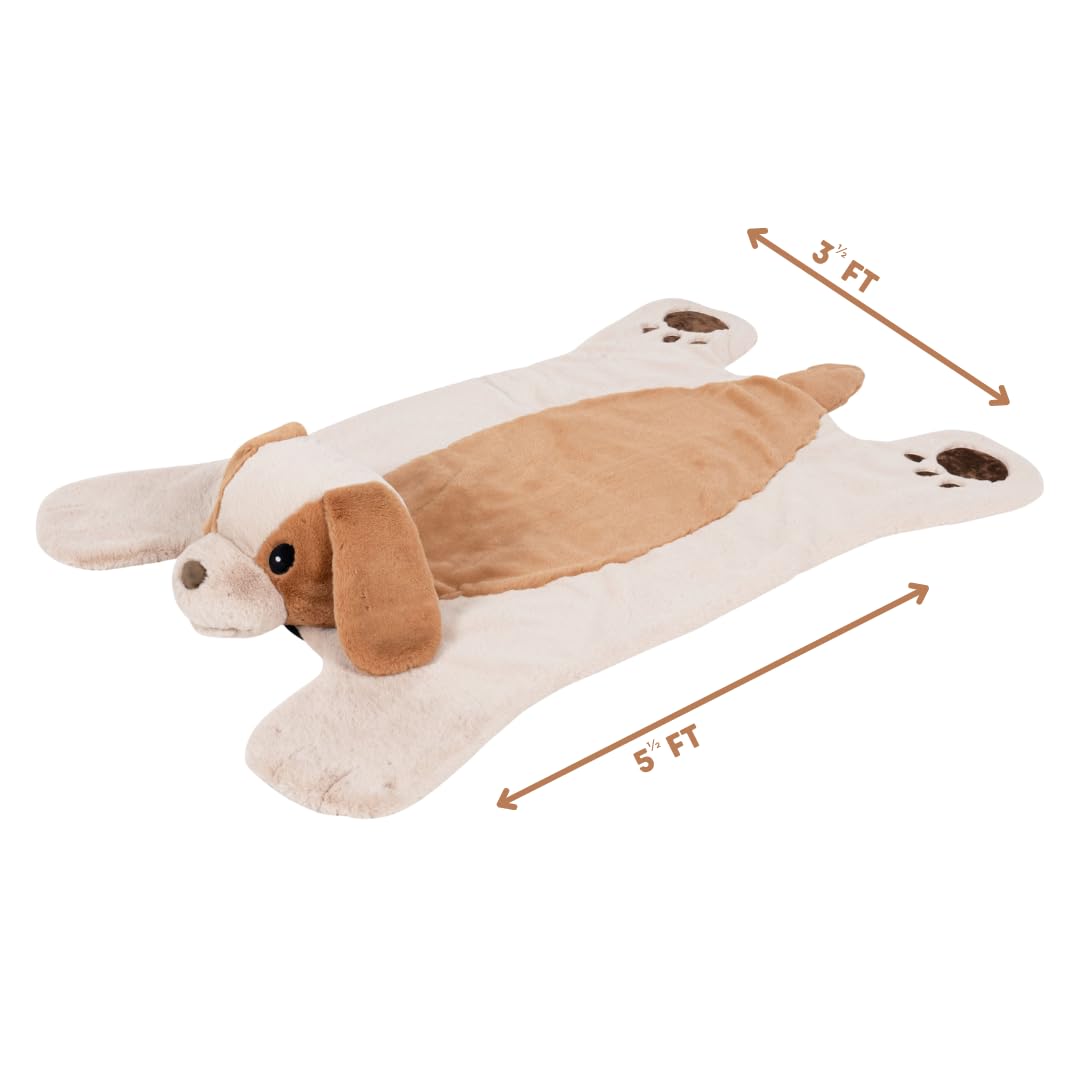 Plush PlushieRugs - Animal Rug for Kids Room, Fluffy Nursery and Fur Kids Rugs for Playroom - Big Large Stuffed Animals Irregular Shaped Rug that Works Great as Woodland Nursery Decor (Dinosaur)